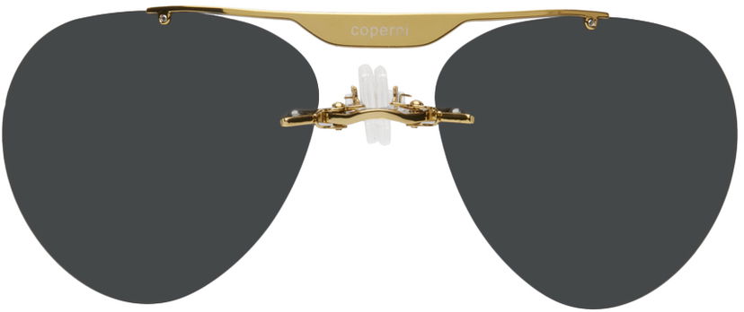 Solbriller Coperni Designer Clip-On Sunglasses Metalisk | COPSG03732