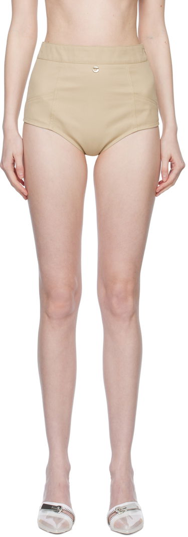 Shorts Coperni Coperni High-Waisted Shorts Beige | COPP30BIS202, 0