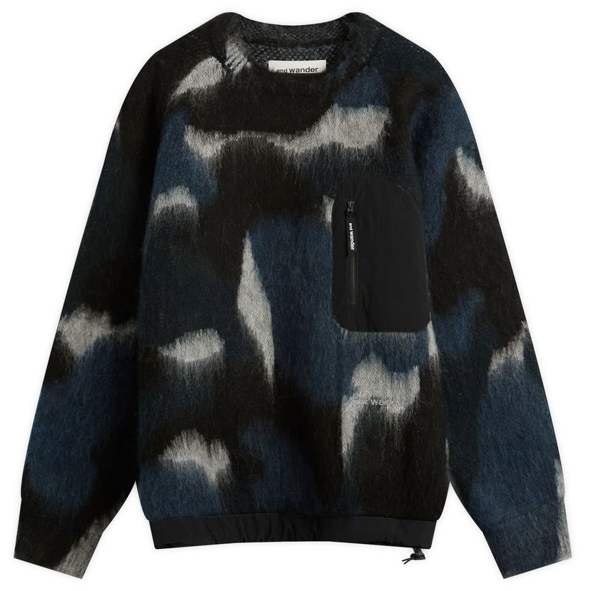 Sweater and wander Shaggy Knit Sweater with Pocket Blå | 5745284064-404