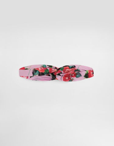 Tørklæde Dolce & Gabbana Dolce & Gabbana Poplin Twist Headband with Floral Print Lyserød | LB5H09FI5LNHP5QD, 0