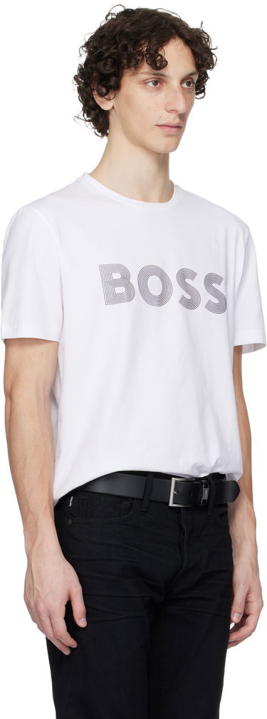 T-shirt BOSS BOSS Printed-Logo T-Shirt Hvid | 50543816, 1