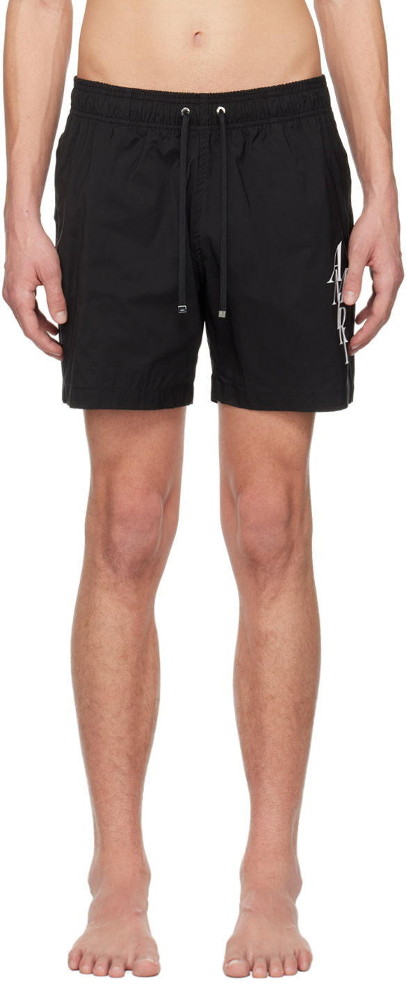 Badetøj AMIRI AMIRI Vertical Stack Swim Shorts Sort | AMSWTK1004, 0