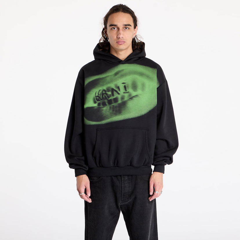 Sweatshirt Karl Kani Sweatshirt Retro Kani Grillz OS Hoodie Black/ Green S Sort | 60210108