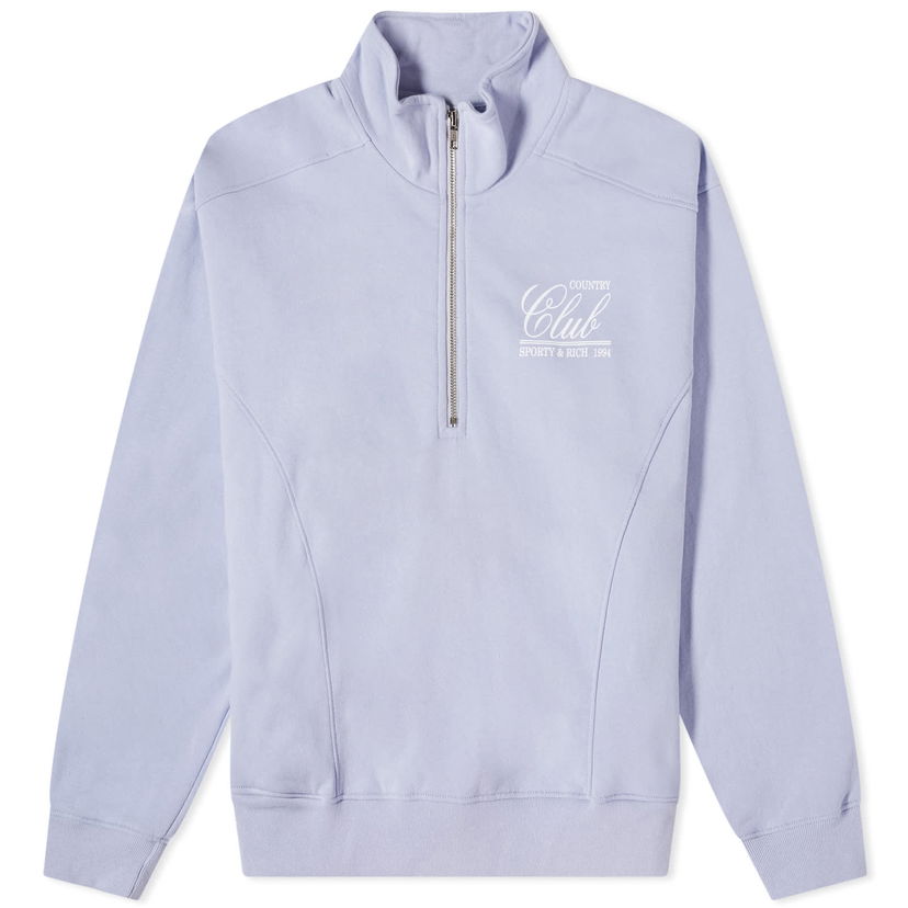 Sweater Sporty & Rich 94 Country Club Quarter Zip Sweat Lilla | QZ881CH