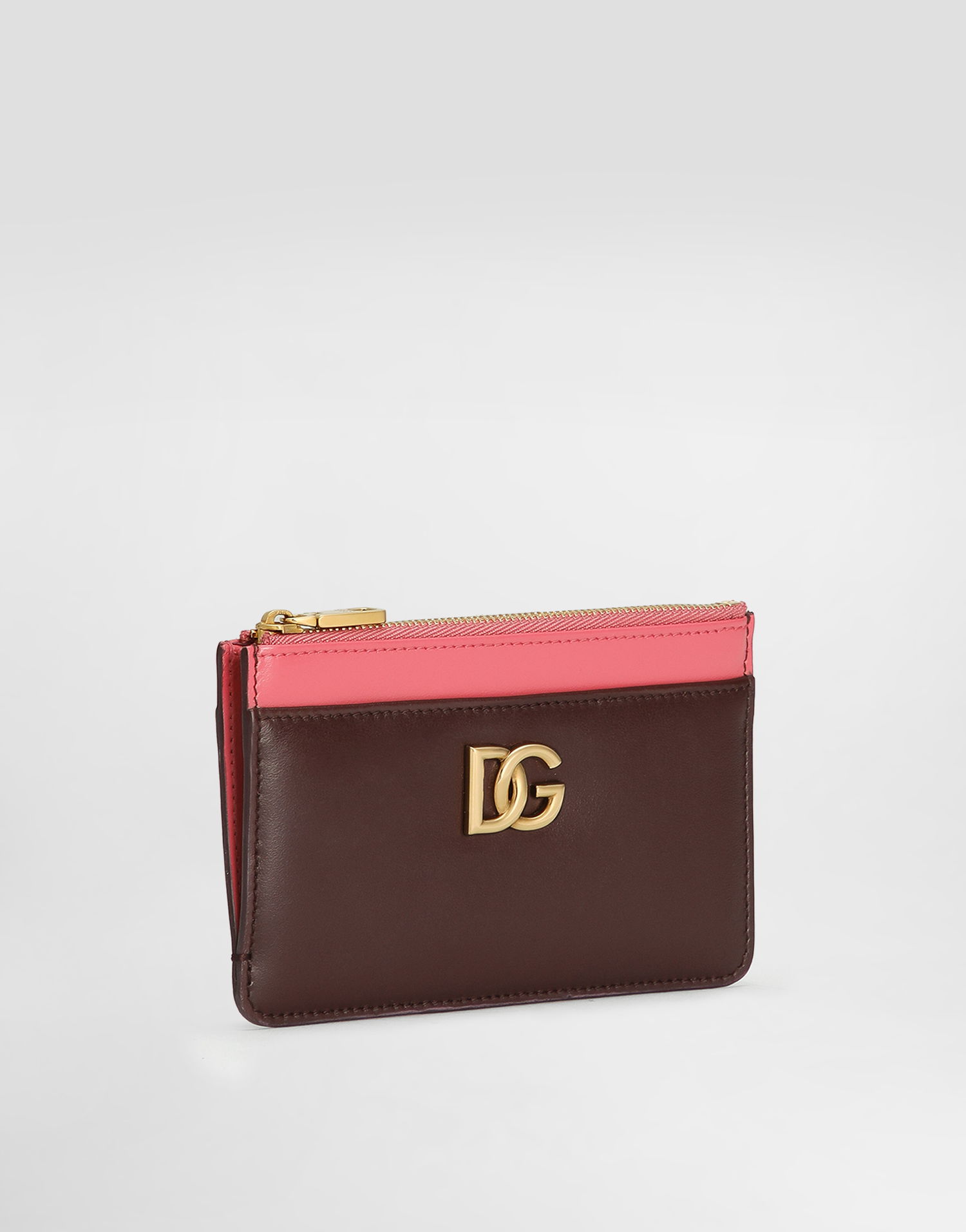 Tegnebog Dolce & Gabbana Dolce & Gabbana Calfskin Card Holder with DG Logo Lyserød | BI1261A9M758K384, 1