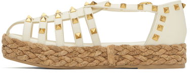 Sneakers og sko Valentino Valentino Garavani Rockstud Cork Wedge Sandals Hvid | 6W2S0LP9CYP, 2