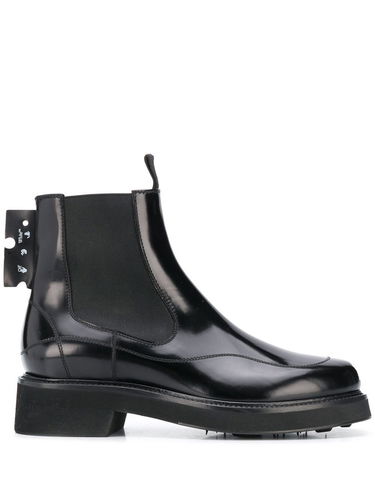 Sneakers og sko Off-White LEATHER ANKLE BOOTS Sort | OWIA243E20LEA0011000, 0