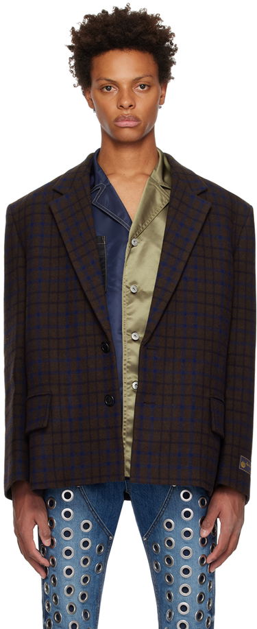 Jakke We11done Check Blazer Brun | WD-JK3-22-102-M-BR, 0