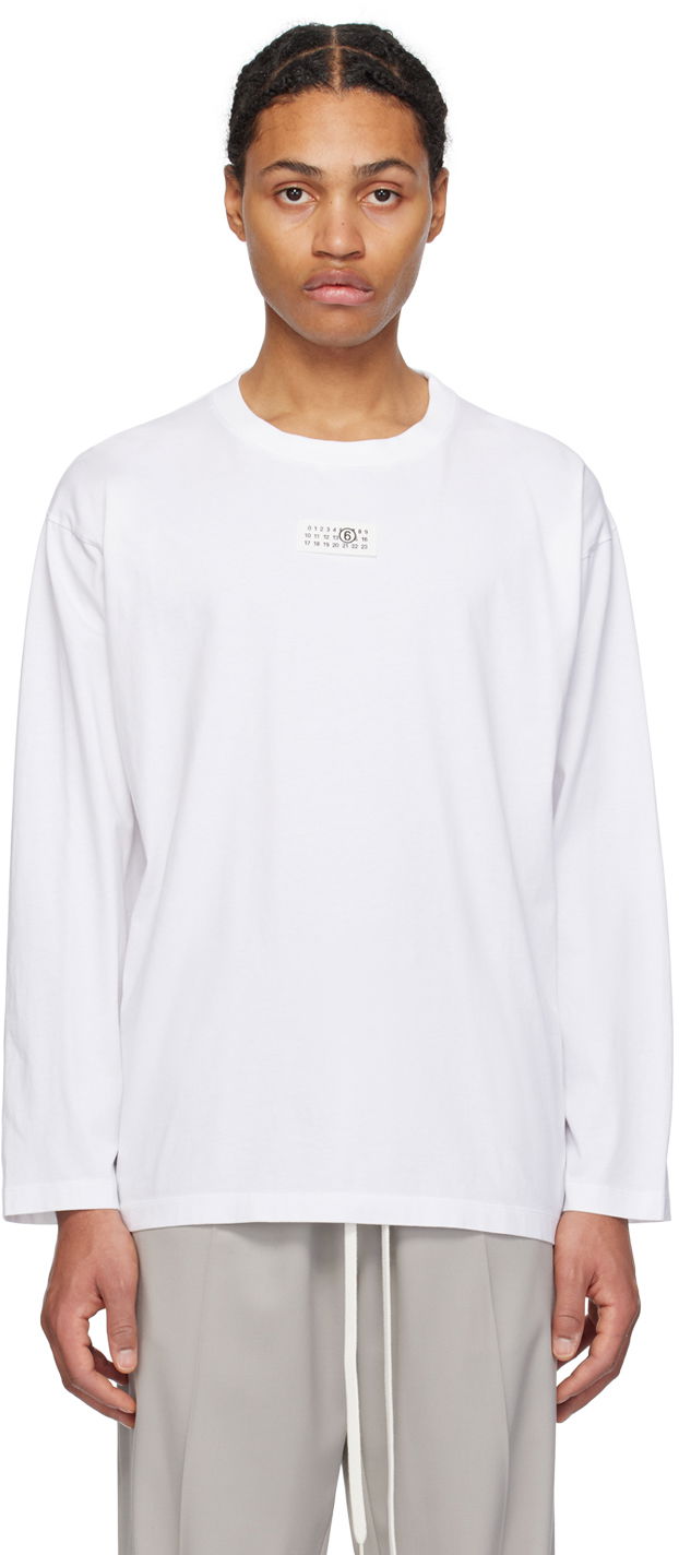 T-shirt Maison Margiela MM6 Numeric Signature T-Shirt Hvid | SH0GC0007 S24312