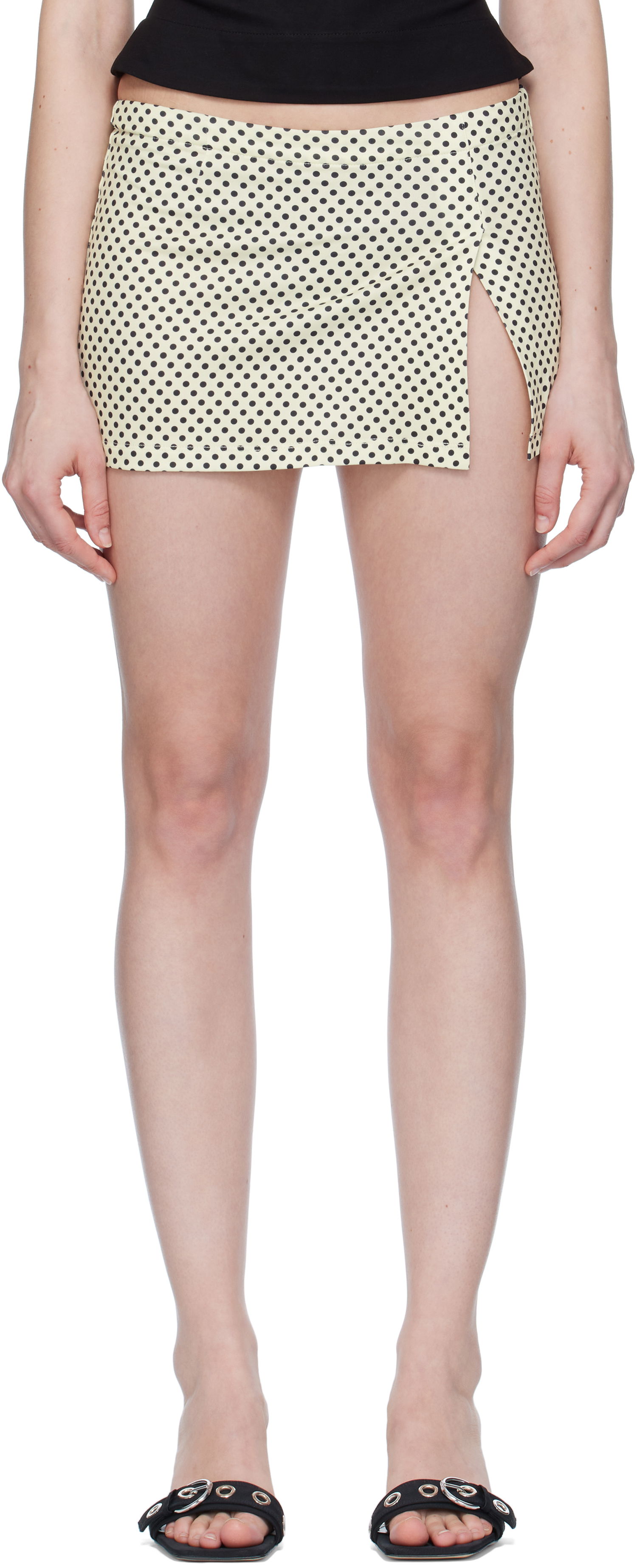 Nederdel Miaou Miaou Micro Miniskirt with Polka Dots Gul | 4012VISBNP, 0