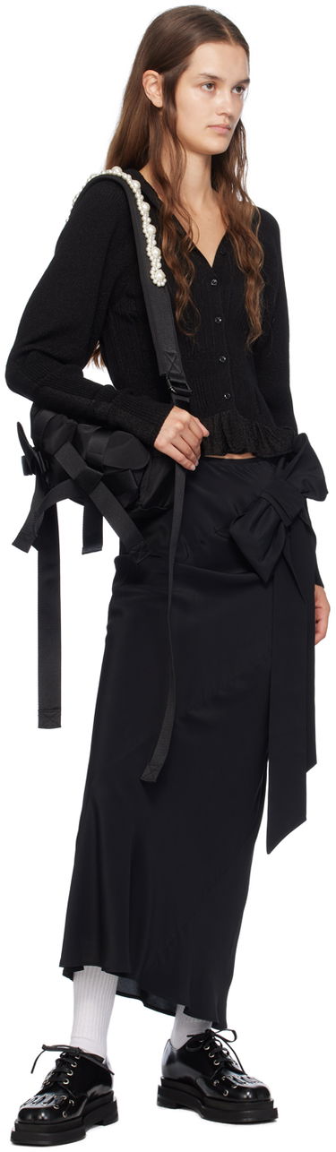 Sweater Simone Rocha Simone Rocha Plaited Tinsel Hooded Cardigan Sort | HMK34 0624, 3