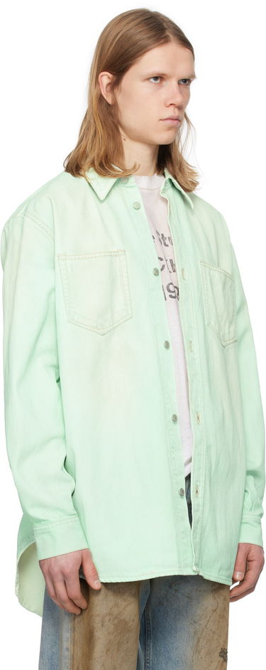 Skjorte Acne Studios Acne Studios Faded Denim Shirt Grøn | CB0102-, 4