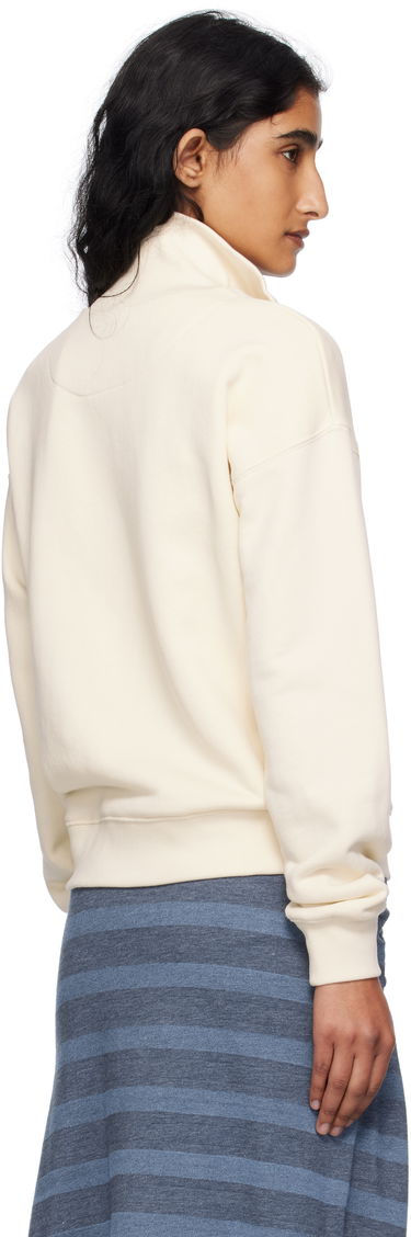 Sweatshirt MAISON KITSUNÉ Maison Kitsuné Double Fox Head Half Zip Sweatshirt Beige | OW211CFKM0321, 2
