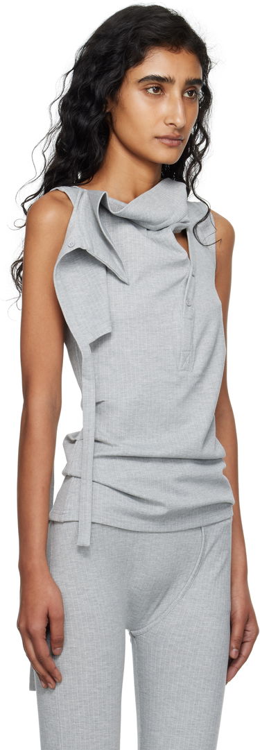 Tanktop Ottolinger Ottolinger Ada Sleeveless Pinstripe Top Grå | 102-106004-02, 1