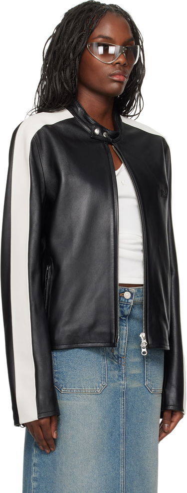 Jakke Courrèges Courrèges Contrast Biker Jacket Sort | 324LBL199CV0005, 4