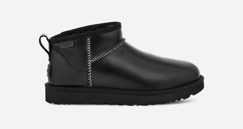 Sneakers og sko UGG Classic Ultra Mini Leather Regenerate Boot Sort | 1163490-BLK, 0