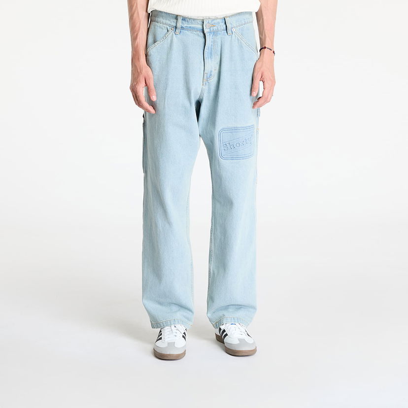 Jeans Pleasures Box Logo Carpenter Jeans Light Indigo Blå | P24F001 INDIGO