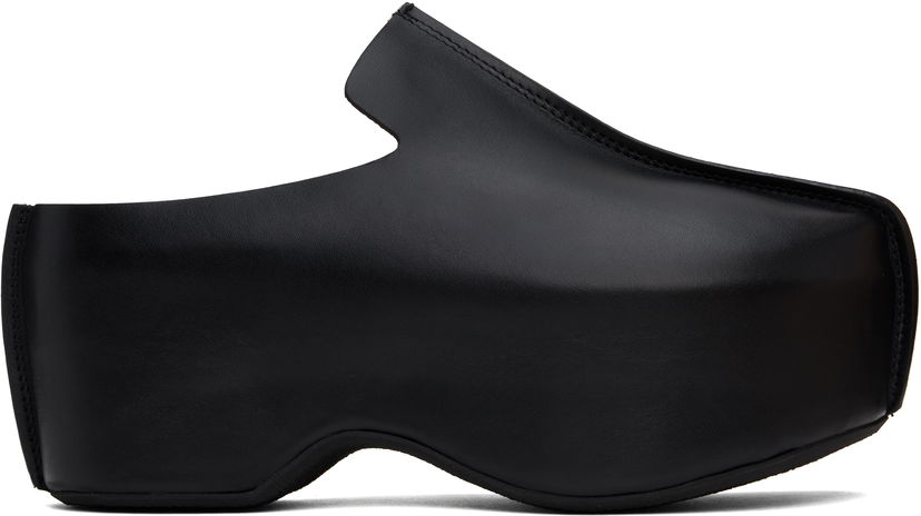 Skopleje JW Anderson JW Anderson Leather Platform Slip-on Loafers Sort | ANM42500A