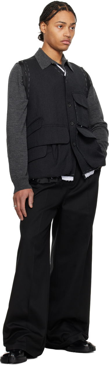 Vest Maison Margiela Maison Margiela Wool Vest Sort | S50FB0109 S44578, 3