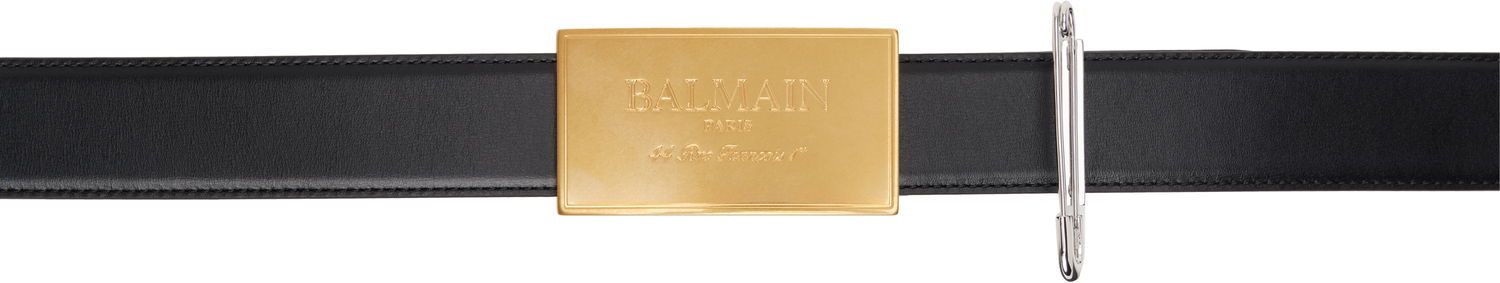 Bælter Balmain Balmain Safety Pin Belt Sort | EM1WJ070LSLX, 0