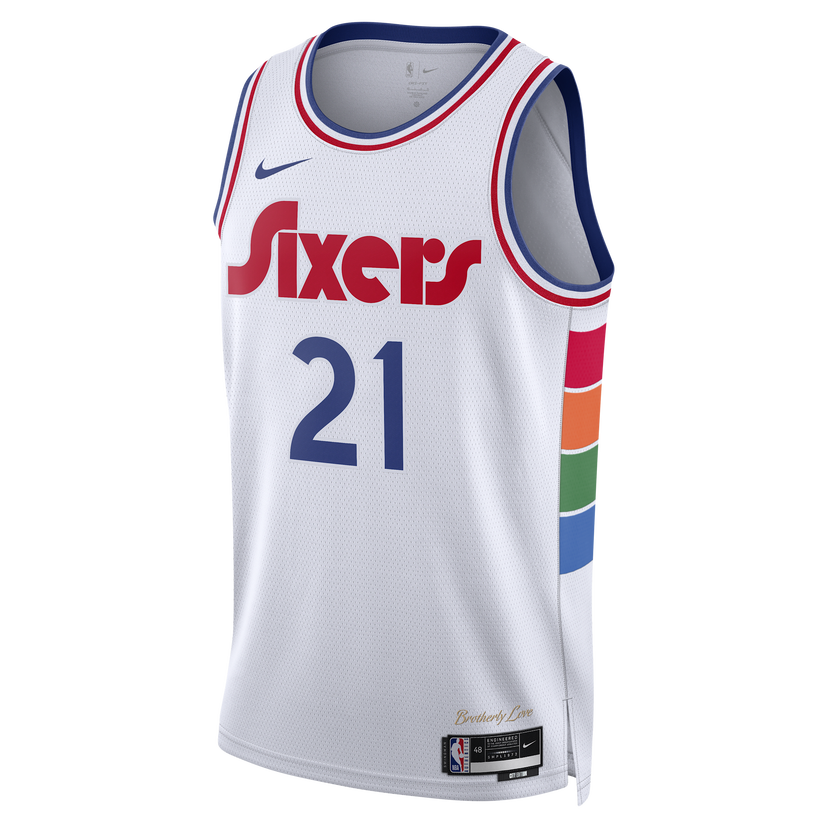 Jersey Nike Dri-FIT NBA Swingman Joel Embiid Philadelphia 76ers City Edition 2024/25 Hvid | FQ4355-101