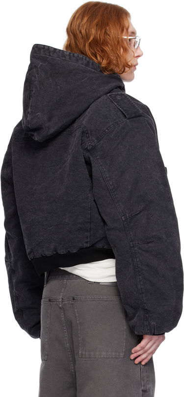 Bomberjakke Entire Studios Entire Studios W2 Denim Hooded Bomber Jacket Sort | ES2307IR, 2