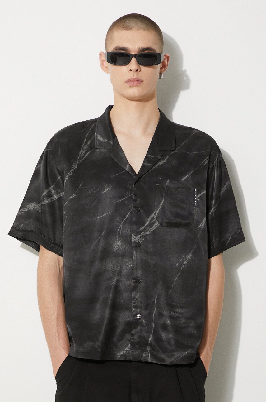 Skjorte Stampd STAMPD Regular Fit Shirt with Classic Collar Sort | SLA.M3313BD.BMB, 0