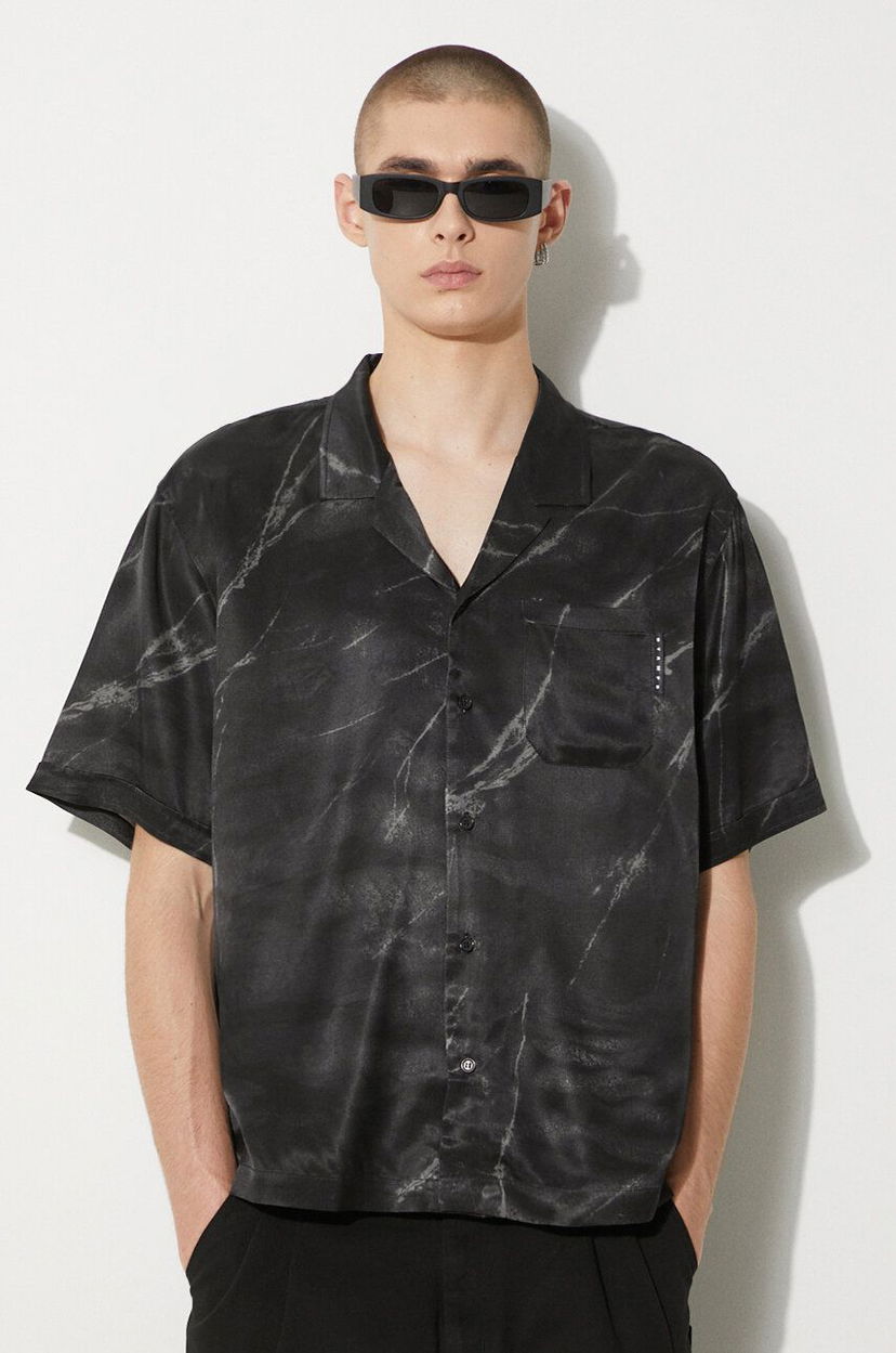 Skjorte Stampd STAMPD Regular Fit Shirt with Classic Collar Sort | SLA.M3313BD.BMB