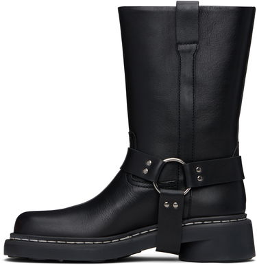 Tøj Marine Serre Marine Serre MS Moto Leather Boots Sort | WFW045A RLEA0017, 2