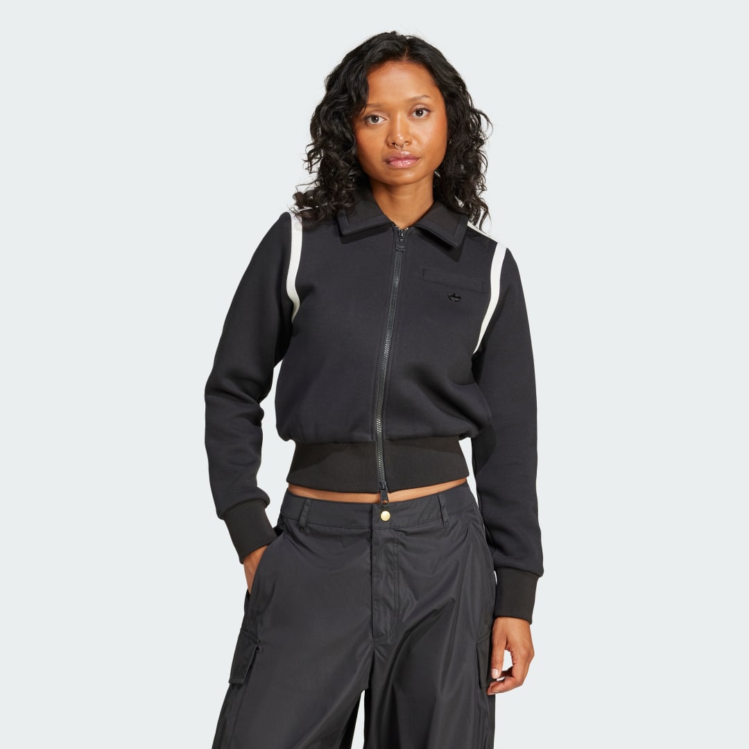 Bomberjakke adidas Originals Premium Collared Track Jacket Sort | JD5470, 0