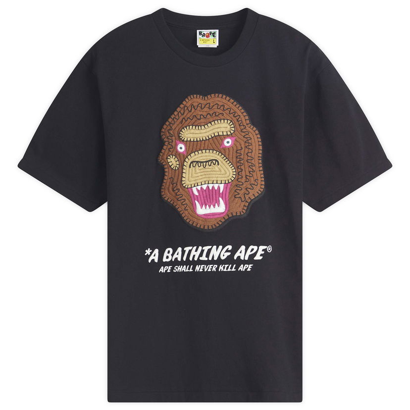 T-shirt BAPE Embroidered Souvenir Logo T-Shirt, Large, A Bathing Ape Sort | 001TEL301049M-BLK