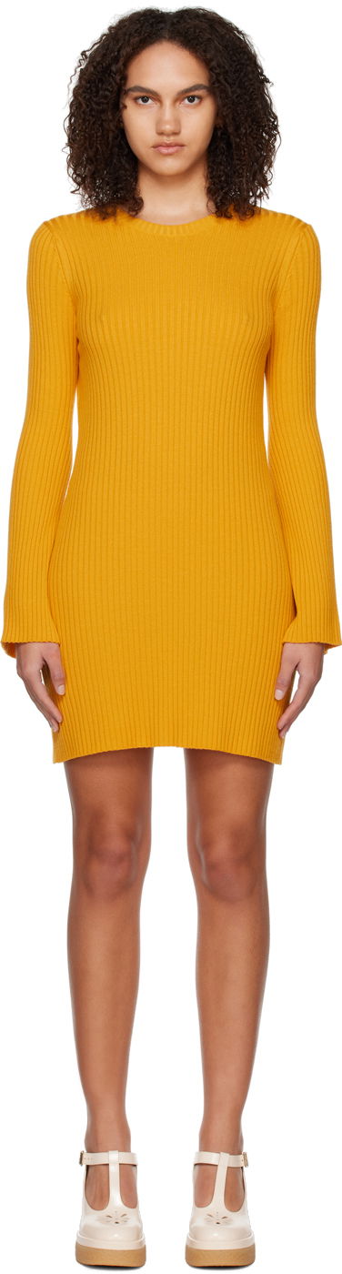 Kjole CHLOÉ Flared Minidress Gul | CHC23SMR03650, 0