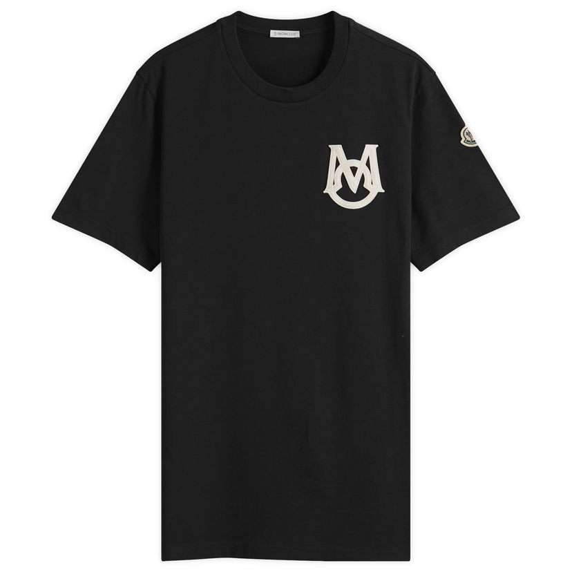T-shirt Moncler Short Sleeve Logo T-Shirt, Size Large Sort | 8C000-34-8390T-999
