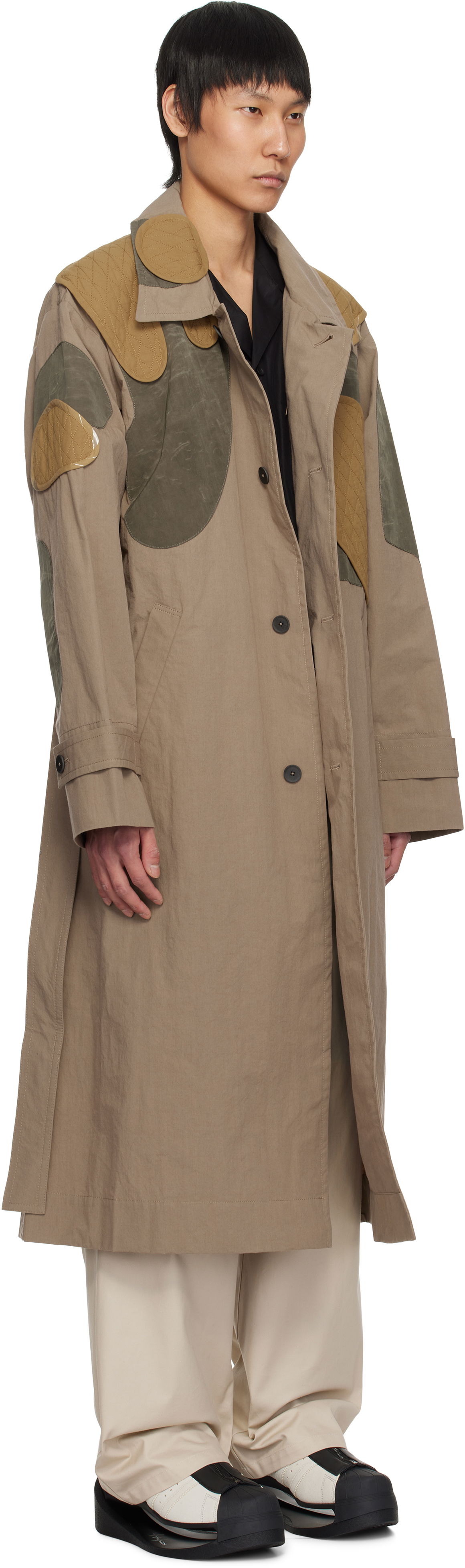 Trenchcoat Craig Green Craig Green Utility Patch Trench Coat Brun | CGSS25CWOLCO21, 1