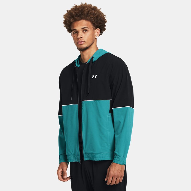 T-shirt Under Armour Zone Gewebte Jacke für Herren Circuit Teal / Schwarz / Weiß S Turkis | 1383400-464