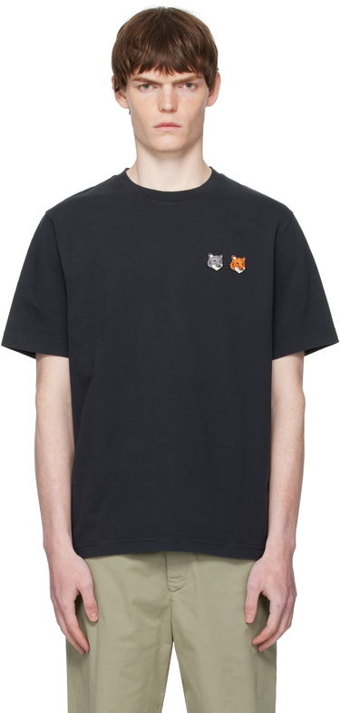 T-shirt MAISON KITSUNÉ Maison Kitsuné Double Fox Head Comfort T-Shirt Sort | OM011CFKJ0118, 0