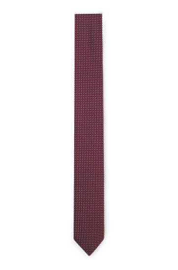Tilbehør BOSS Jacquard Silk-Blend Tie Bourgogne | 50551721, 0