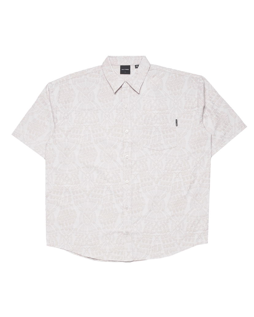 Skjorte DAILY PAPER Zuri Macrame Jacquard Relaxed Shirt Hvid | 2411046