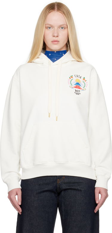 Sweatshirt Casablanca Casablanca 'Casa Way' Mountain Hoodie Hvid | WPF25-JTP-362-01, 0