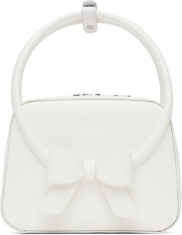 Håndtaske SHUSHU/TONG SHUSHU/TONG Stereo Bow Bag Hvid | FSDDAC01 LEA001, 0