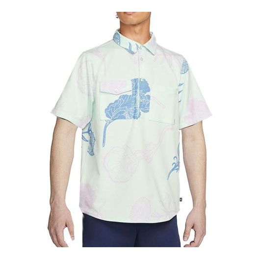 T-shirt Nike SB SB Flower Print Casual Woven Shirt Grøn | DM0170-394