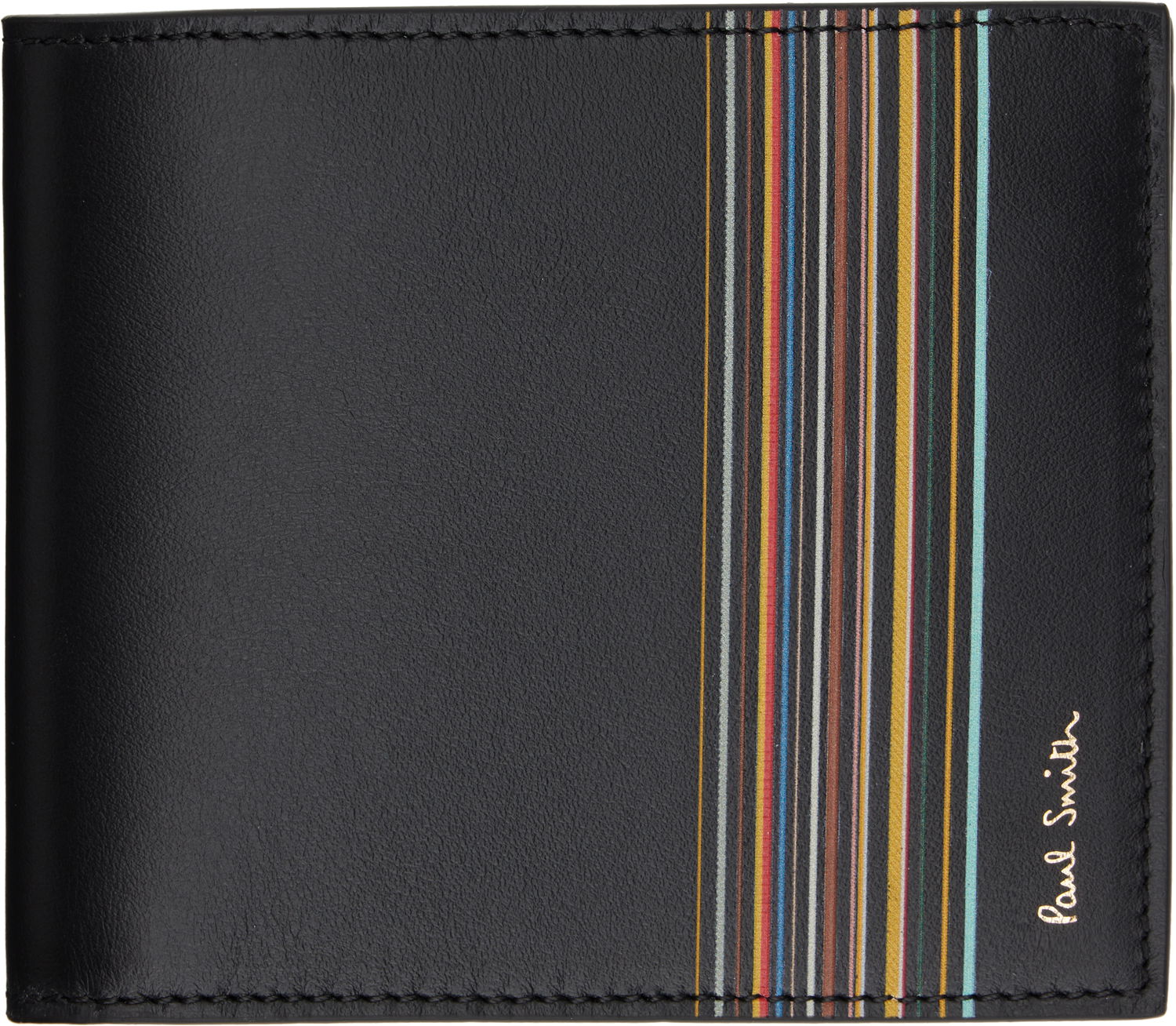 Tegnebog Paul Smith Paul Smith Signature Stripe Billfold and Coin Wallet Sort | M1A-4833-LFISIG, 0