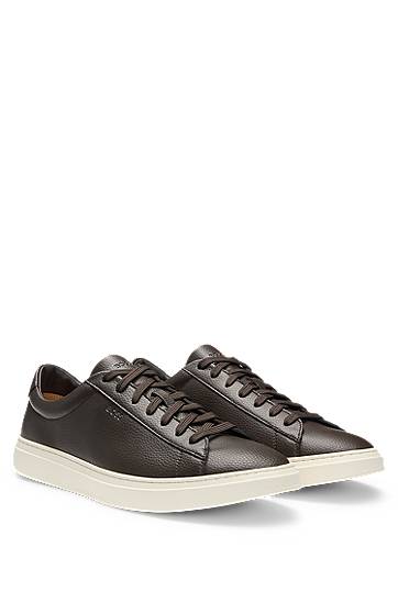 Tøj og tilbehør BOSS Grained-Leather Rubber Sole Brun | 50548716