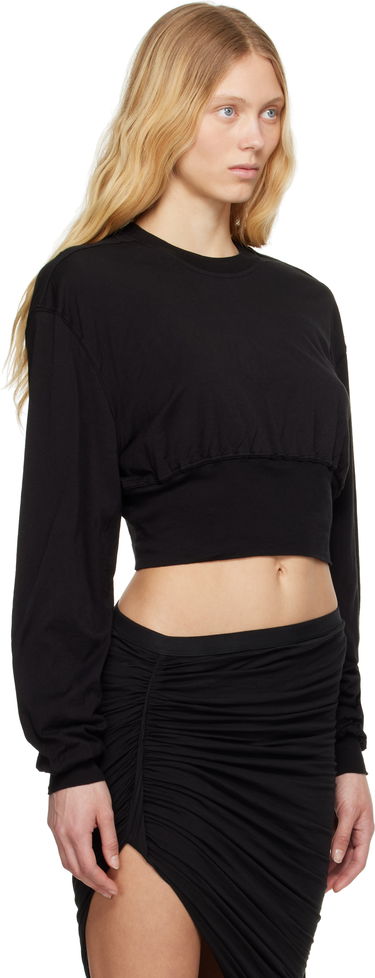 Sweater Rick Owens Rick Owens DRKSHDW Hollywood Tatlin Cropped Sweatshirt Sort | DS01E3225 BHDB, 1
