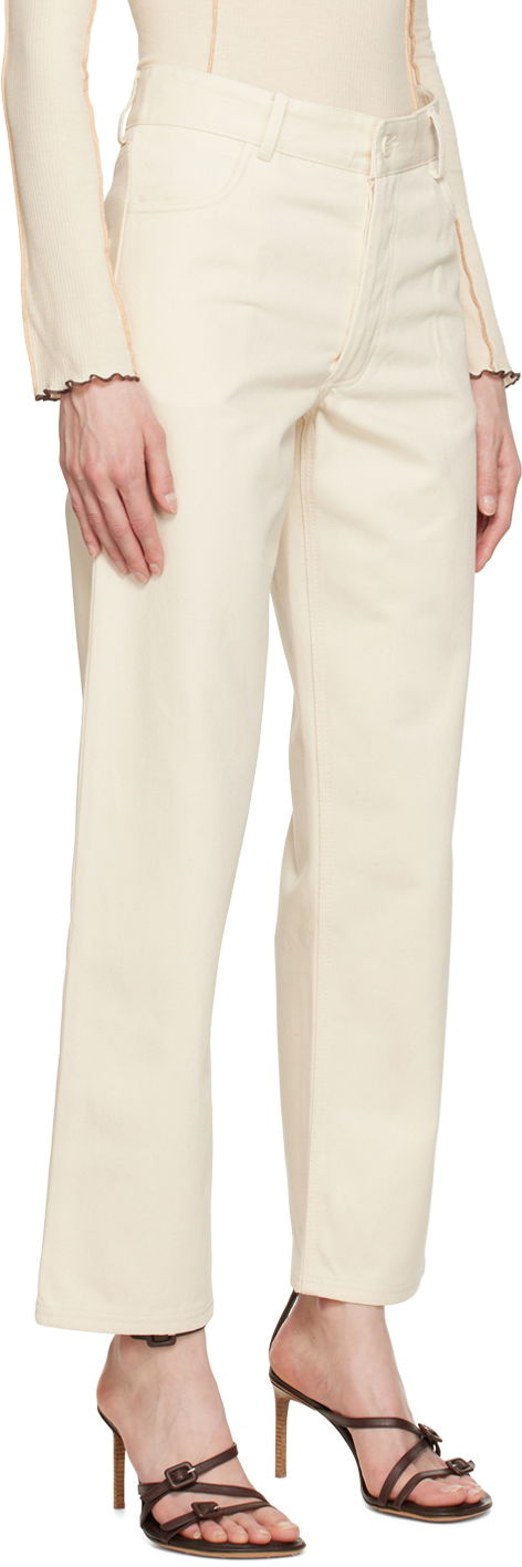 Jeans Baserange Indre High-Rise Straight-Leg Jeans Beige | TRIN-CC-SP23, 1