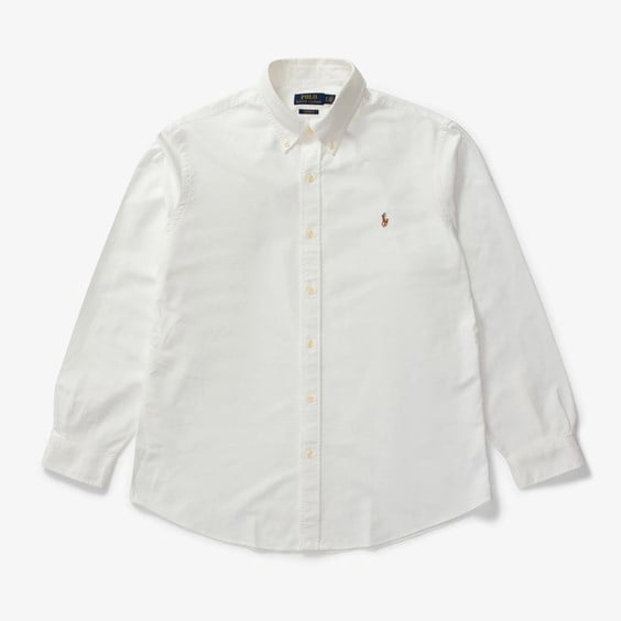 Skjorte Polo by Ralph Lauren Custom Fit Oxford Shirt Hvid | 710792041001, 0