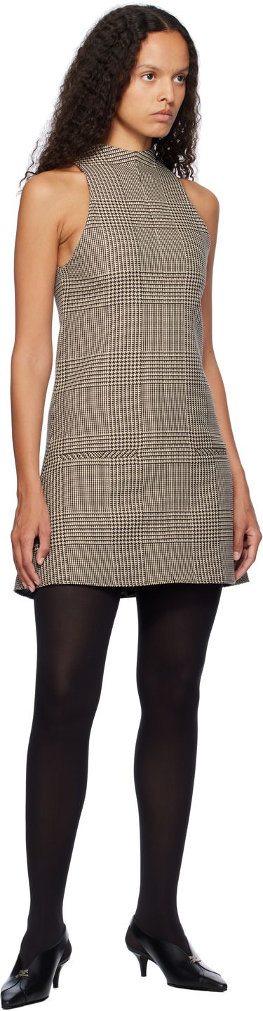 Kjole Courrèges Sleeveless Prince Of Wales A-Line Mini Dress Sort | 324CRO456PL0165, 3