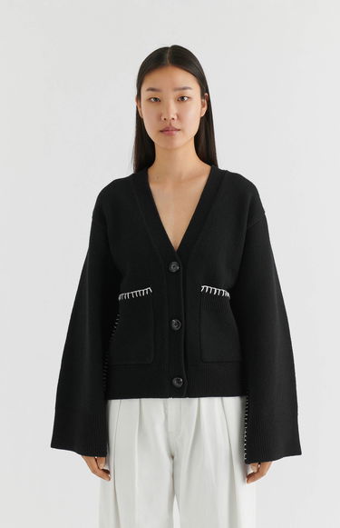 Sweater AXEL ARIGATO Glaze Relaxed Cardigan Sort | A2134001, 8