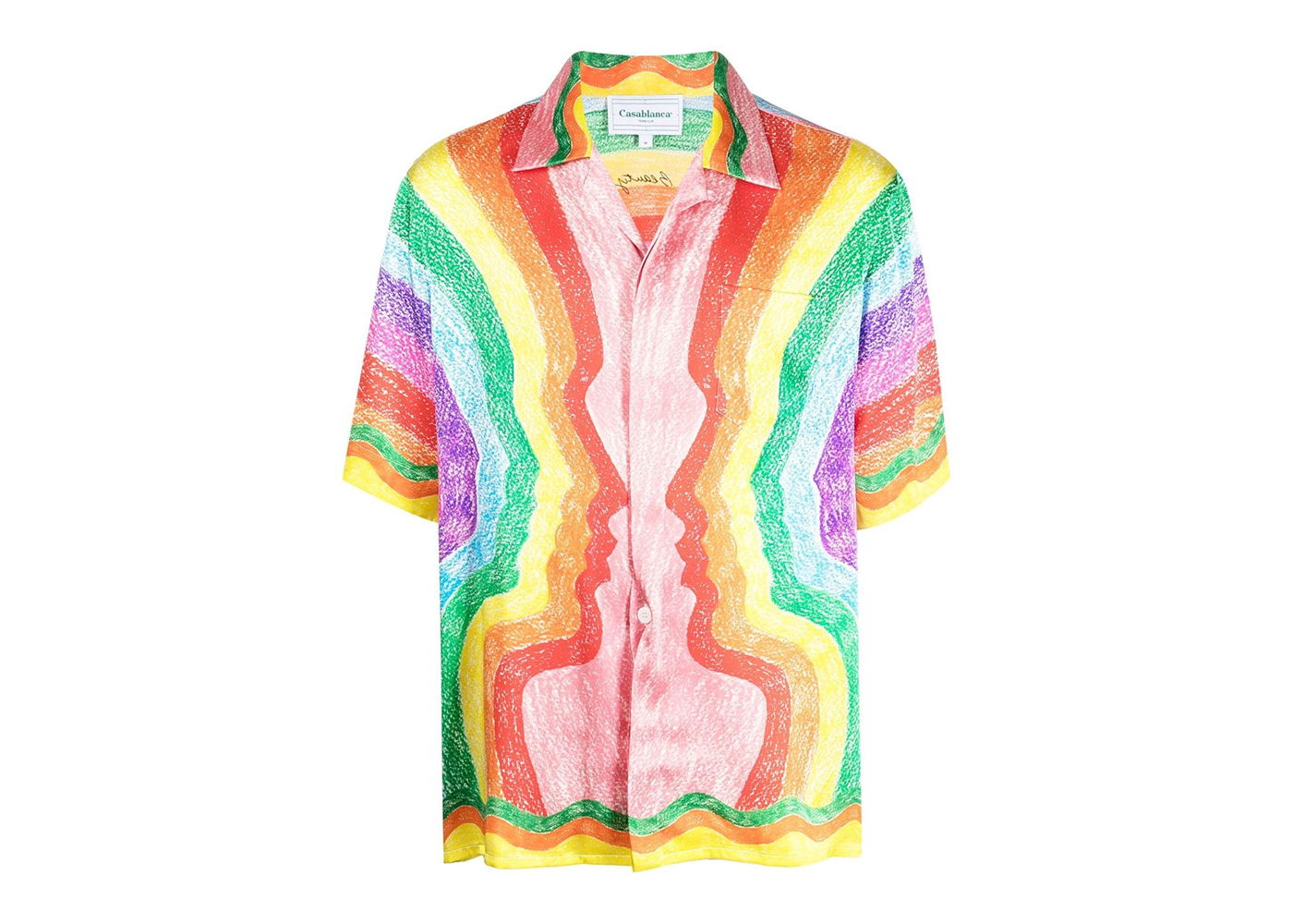 Skjorte Casablanca Mind Vibrations Artwork Silk Shirt Flerfarvet | MS23SH00303, 0