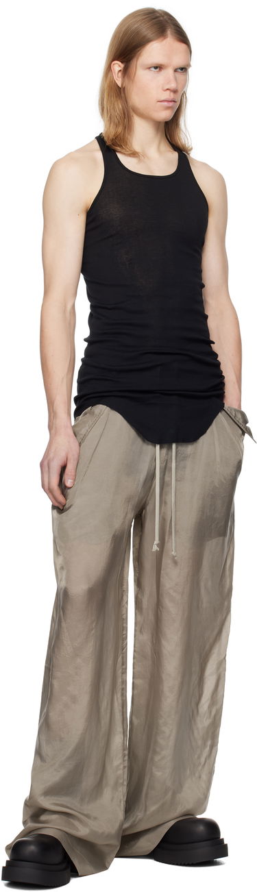 Tanktop Rick Owens Rick Owens Hollywood Basic Rib Tank Top Sort | RU01E5150 MR, 3